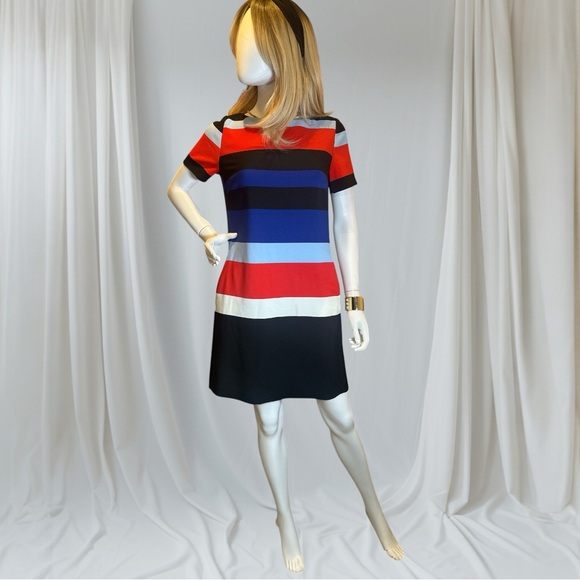 Tahari Colorblock Mini Dress EUC - Picture 1 of 9